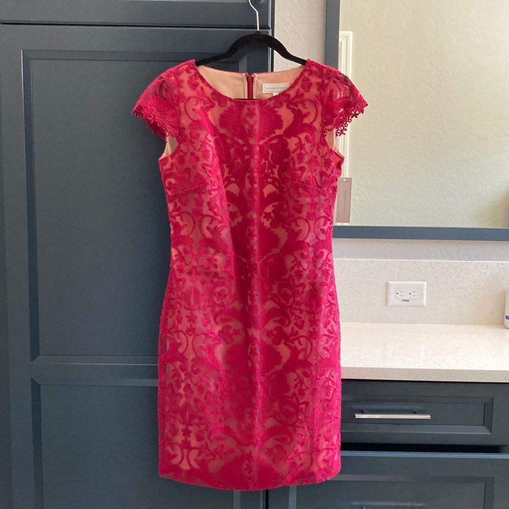 Red lace size 4 Katherine Kelly party dress